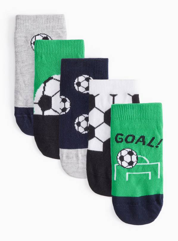 Football Trainer Liner Socks 5 Pack 6-8.5 Infant